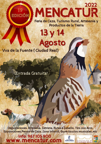 Cartel de feria Mencatur en Villanueva de la Fuente.