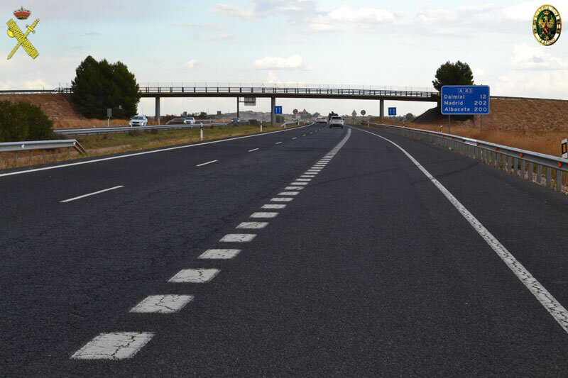 Punto kilométrico 16,525 de la autovía A-43.