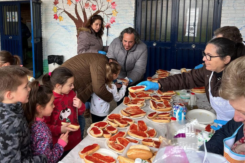 Con almumnado del CEIP 'Rodríguez Marín'