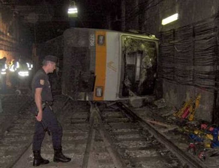 Accidente en el Metro de Valencia. Fuente: elpais.com