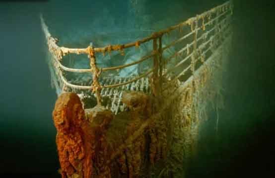 El Titanic bajo las frías aguas del Atlántico Norte. Fuente: nationalgeographic.es